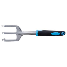 Грабли садовые Mastertool 14-6162s 3 зуба алюминиевые с пластиковой ручкой и TPR покрытием 290 х 75 мм (DR-000079096)
