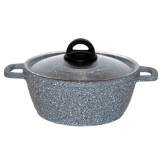 Кастрюля антипригарная Biol - 240мм x 3,6л Granite Grey (К406РС)